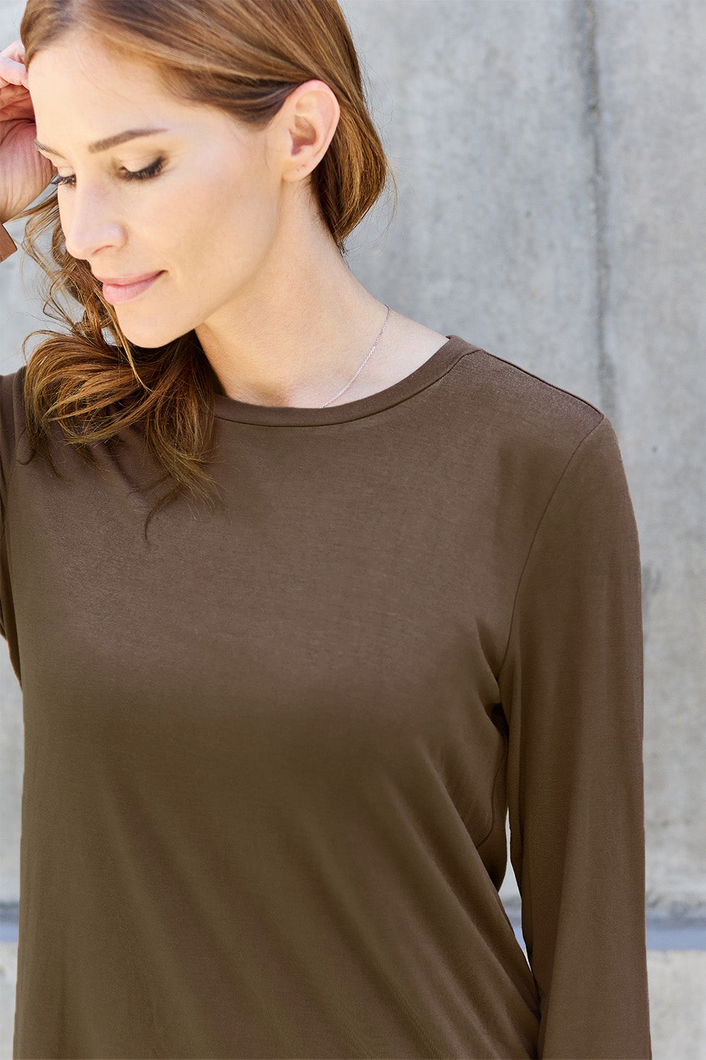 Basic Bae Full Size Round Neck Long Sleeve Top - Classique Collection