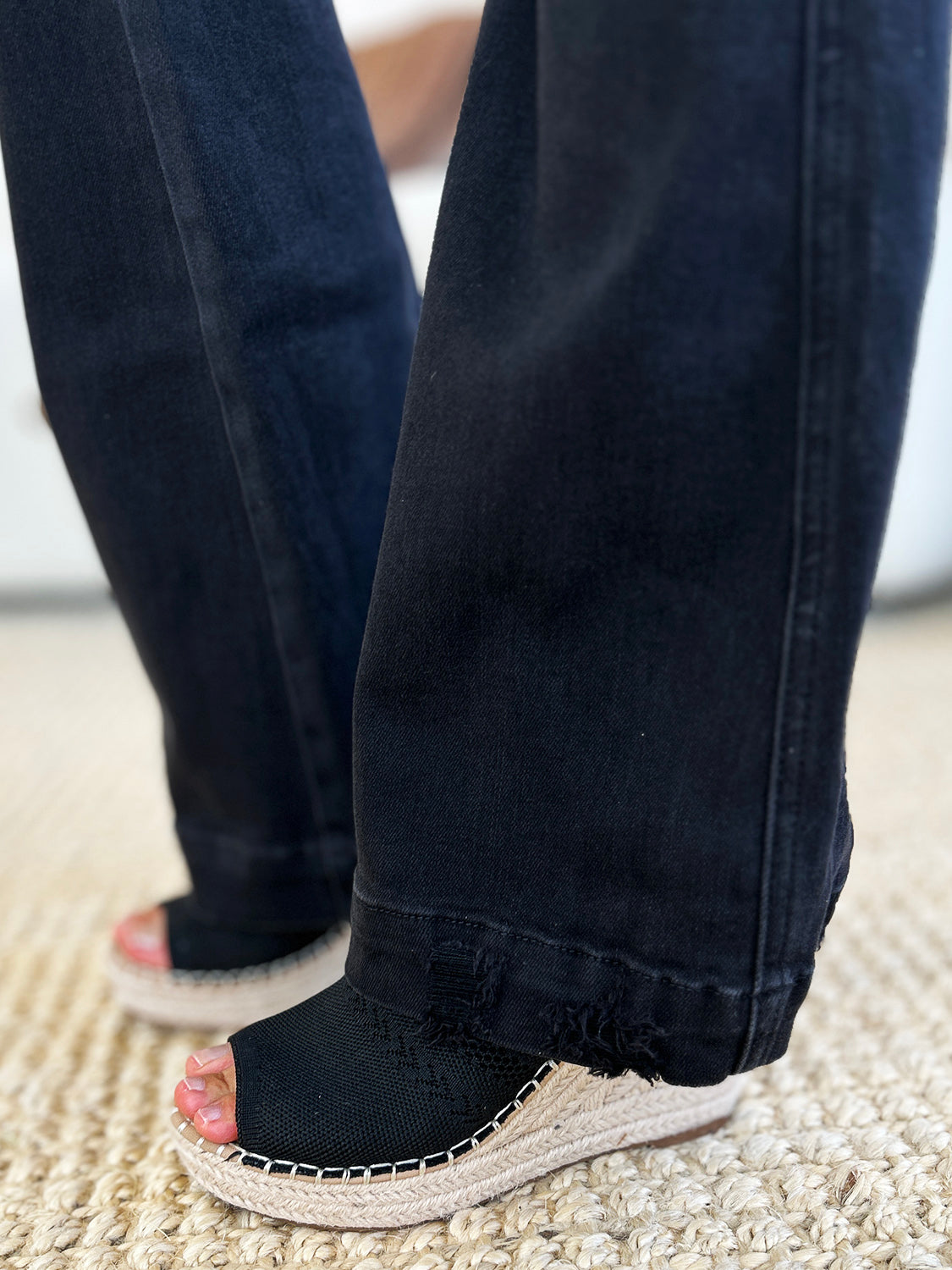 Judy Blue Full Size High Waist Distressed Flare Jeans - Classique Collection