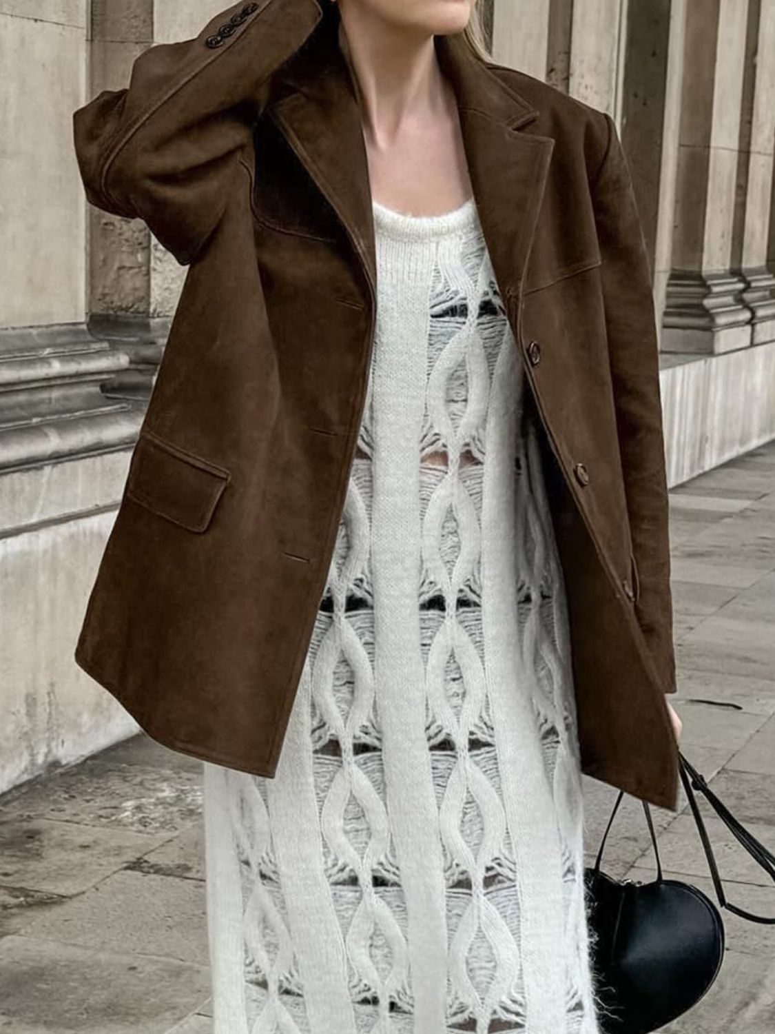 Lapel Collar Button Up Jacket - Classique Collection