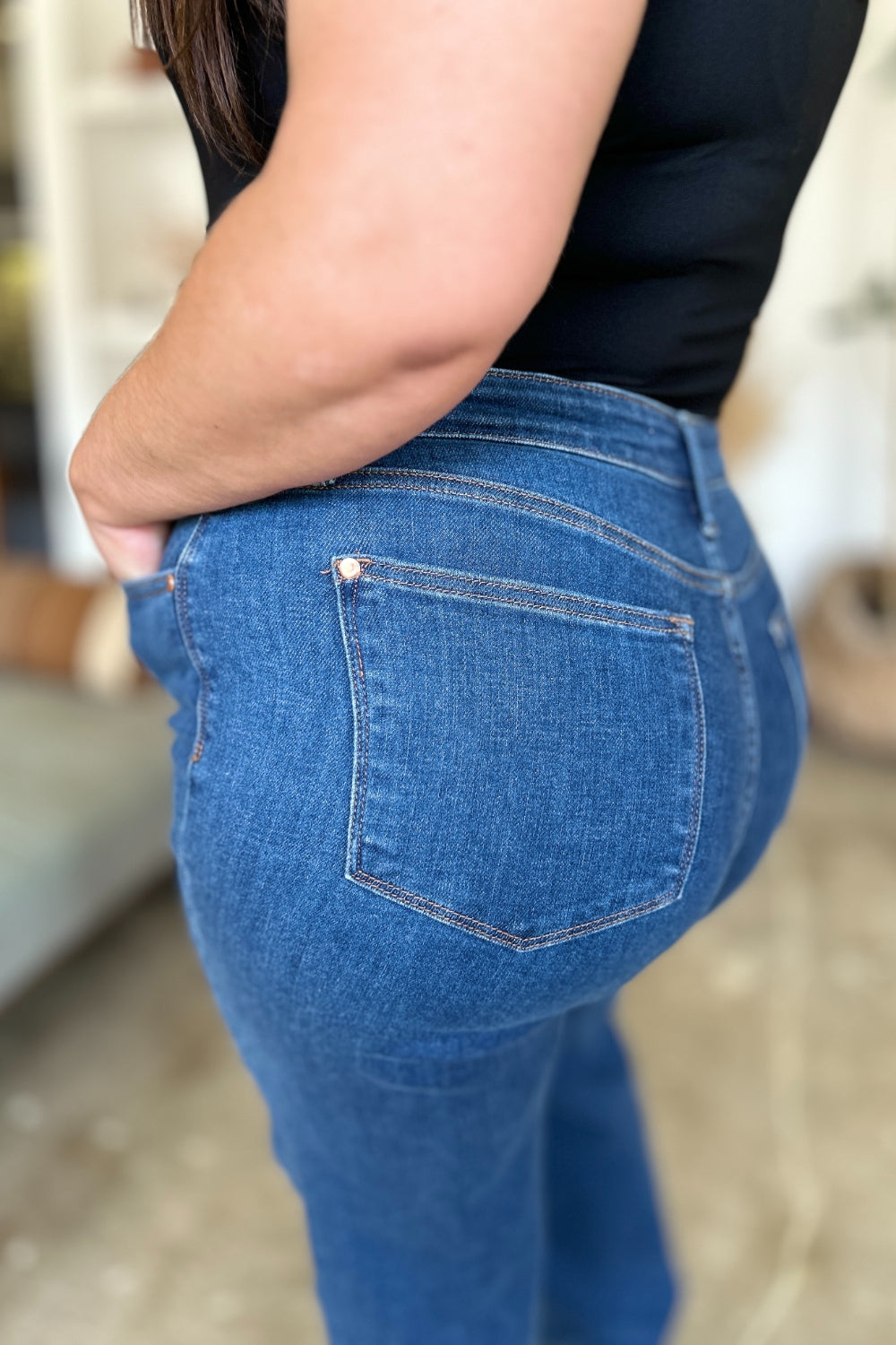 Judy Blue Full Size High Rise Straight Jeans - Classique Collection