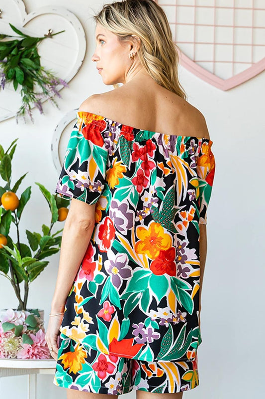 Cotton Bleu by Nu Label Floral Off-Shoulder Top - Classique Collection