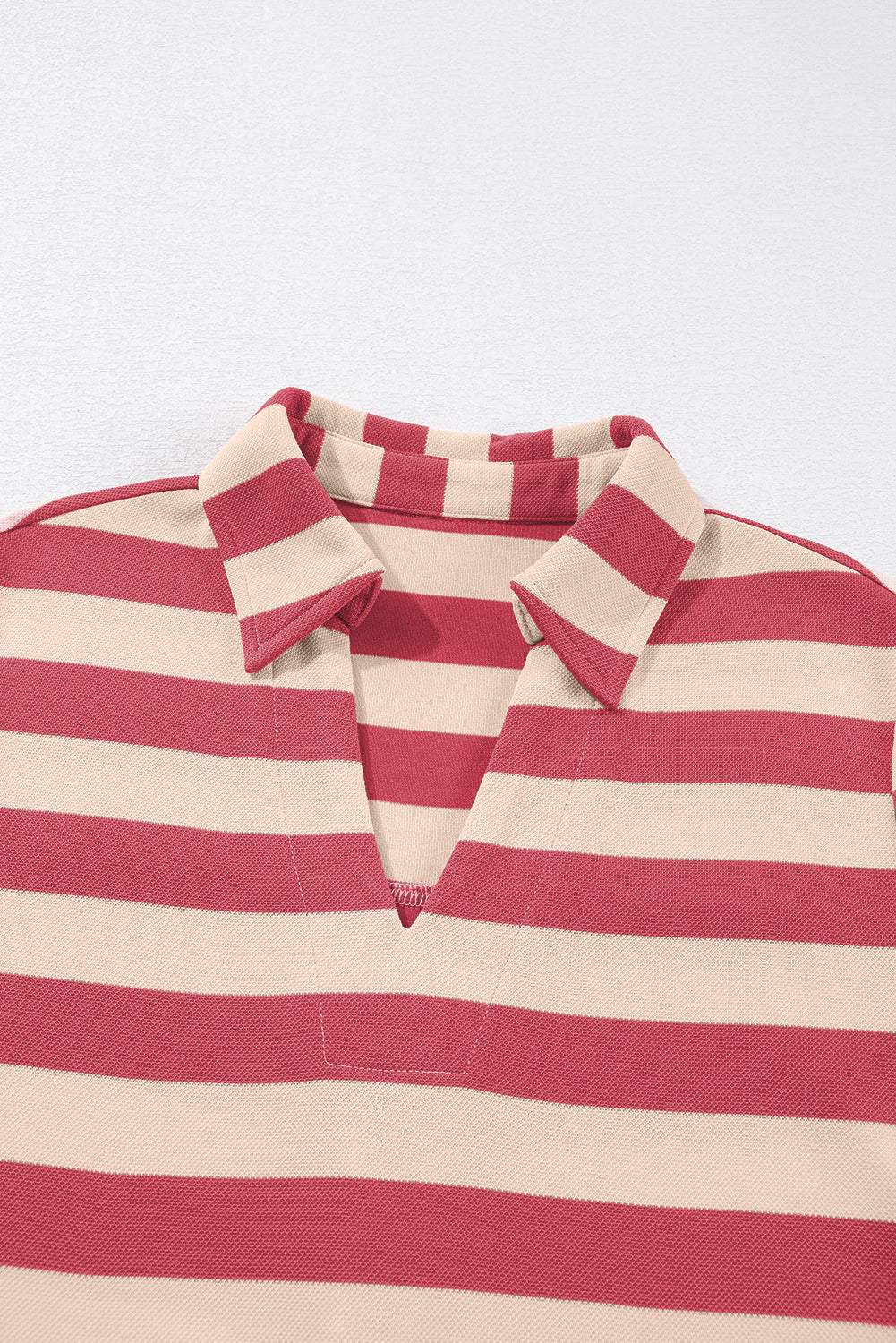 Contrast Striped Johnny Collar Long Sleeve Mini Dress - Classique Collection
