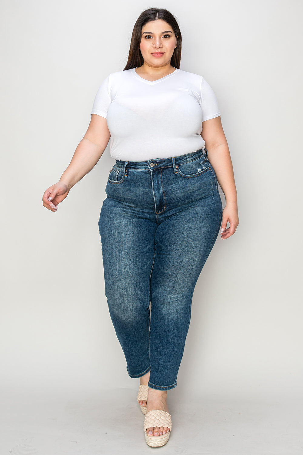 Judy Blue Full Size Tummy Control High Waist Slim Jeans - Classique Collection