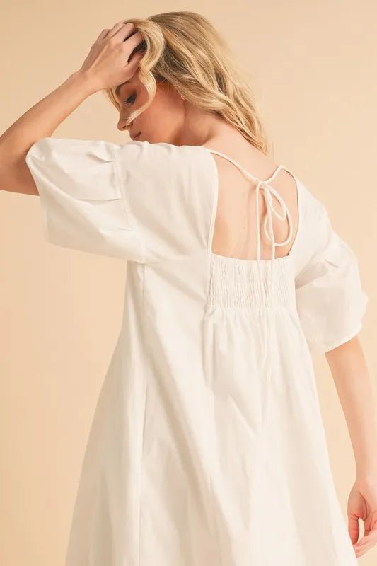 Aemi + Co Square Neck Babydoll Dress with Pockets