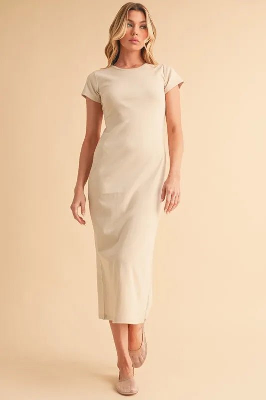 Aemi+Co Short Sleeve Midi Tee Dress