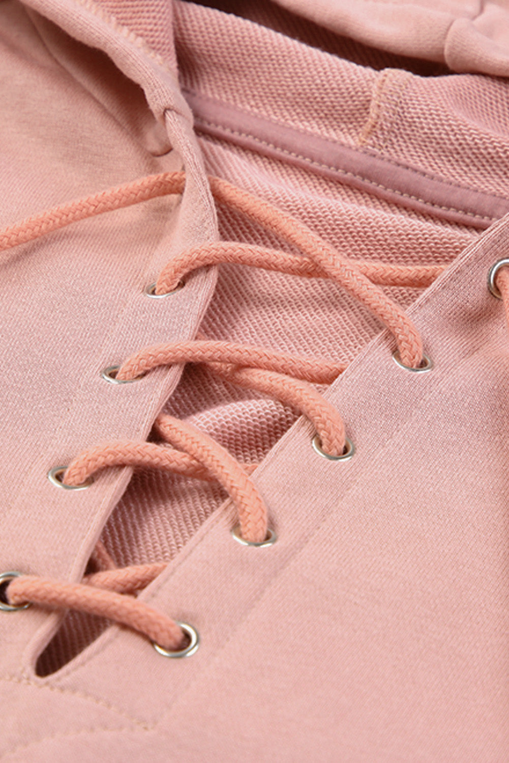 Lace Up Long Sleeve Hoodie - Classique Collection