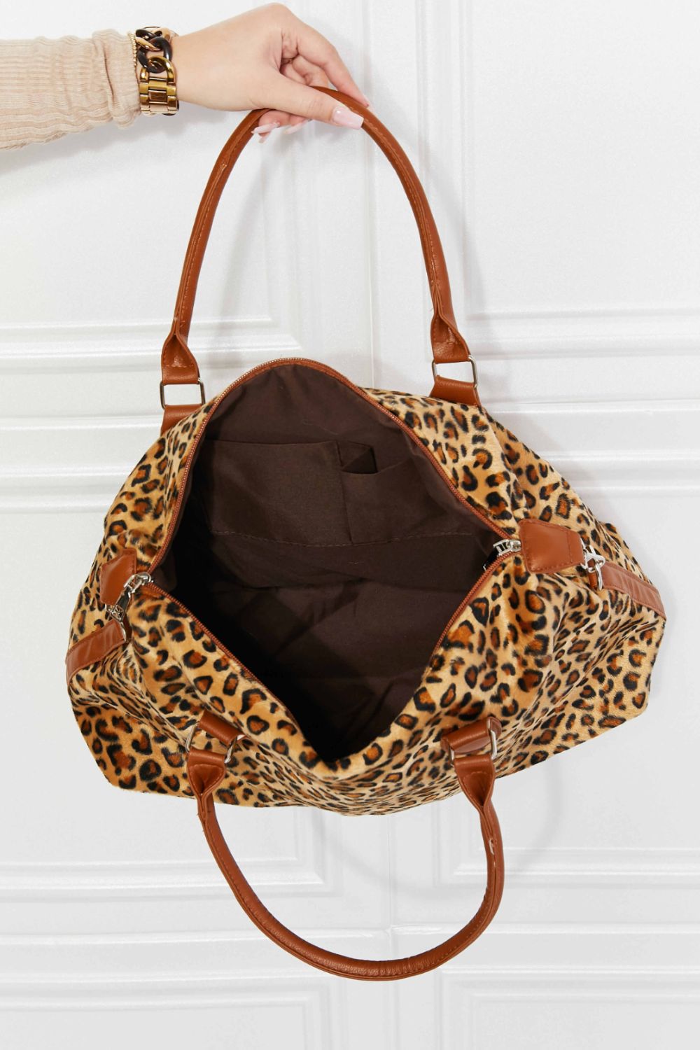 Animal Print Brushed Weekender BagBag