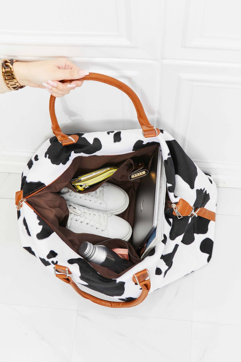 Animal Print Plush Weekender BagBag