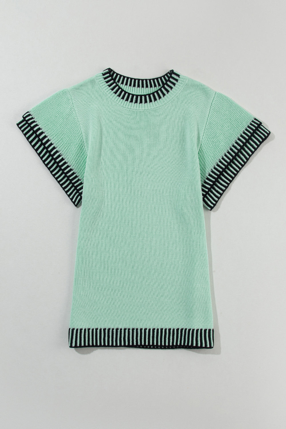 Round Neck Short Sleeve Knit Top - Classique Collection