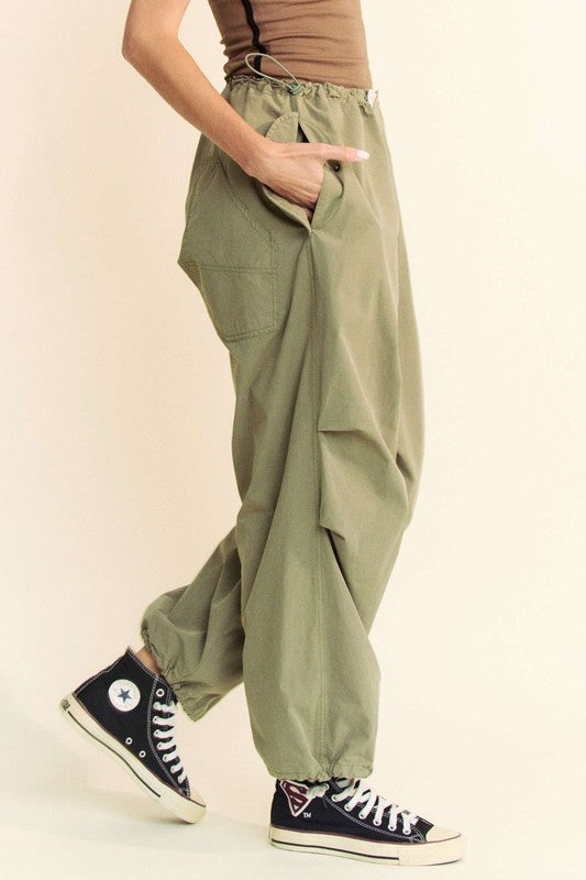 Davi & Dani Drawstring Baggy Pants with Pockets - Classique Collection