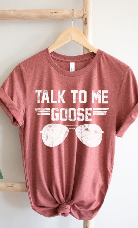 Talk to Me Goose White Ink Graphic Tee PLUS - Classique Collection