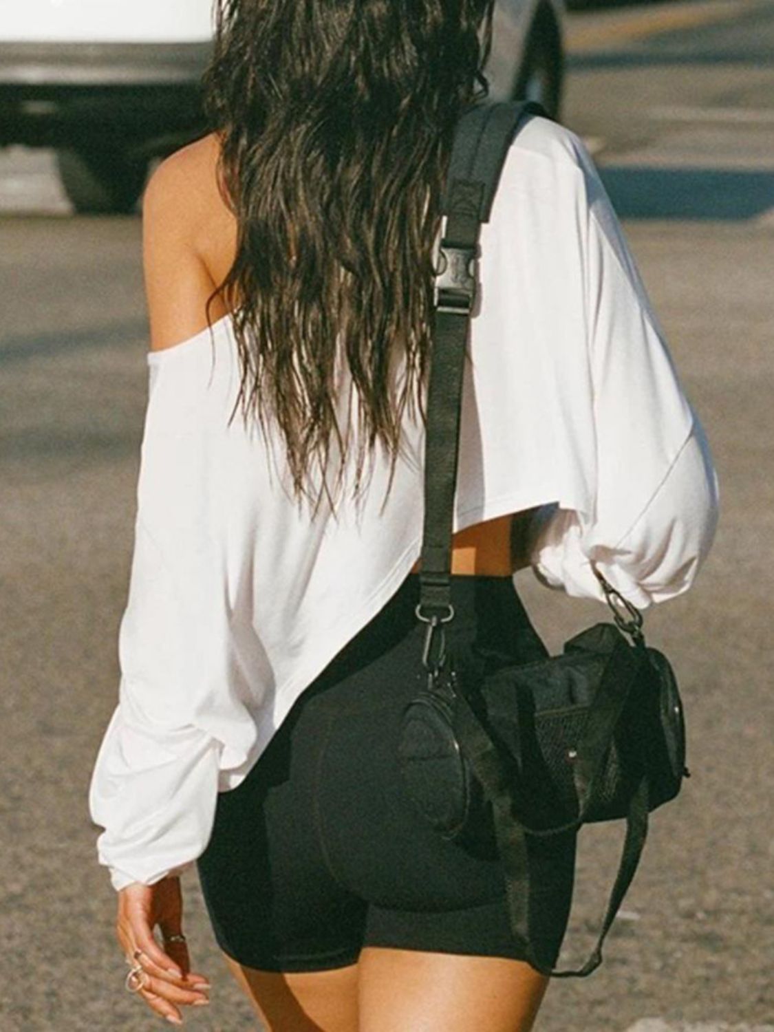 Devine One Shoulder Long Sleeve T-Shirt - Classique Collection
