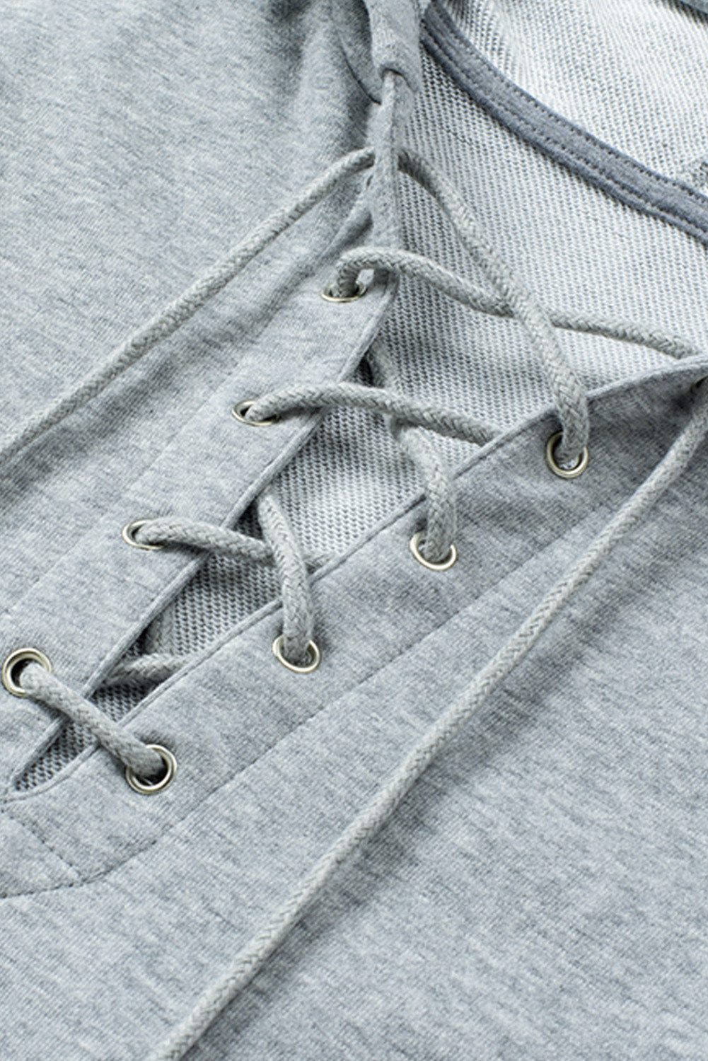Lace Up Long Sleeve Hoodie - Classique Collection