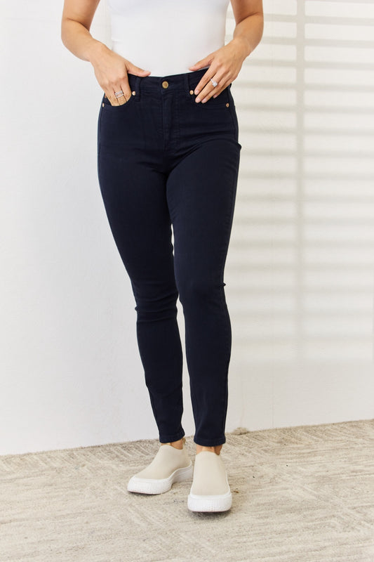 Judy Blue Full Size Garment Dyed Tummy Control Skinny Jeans - Classique Collection