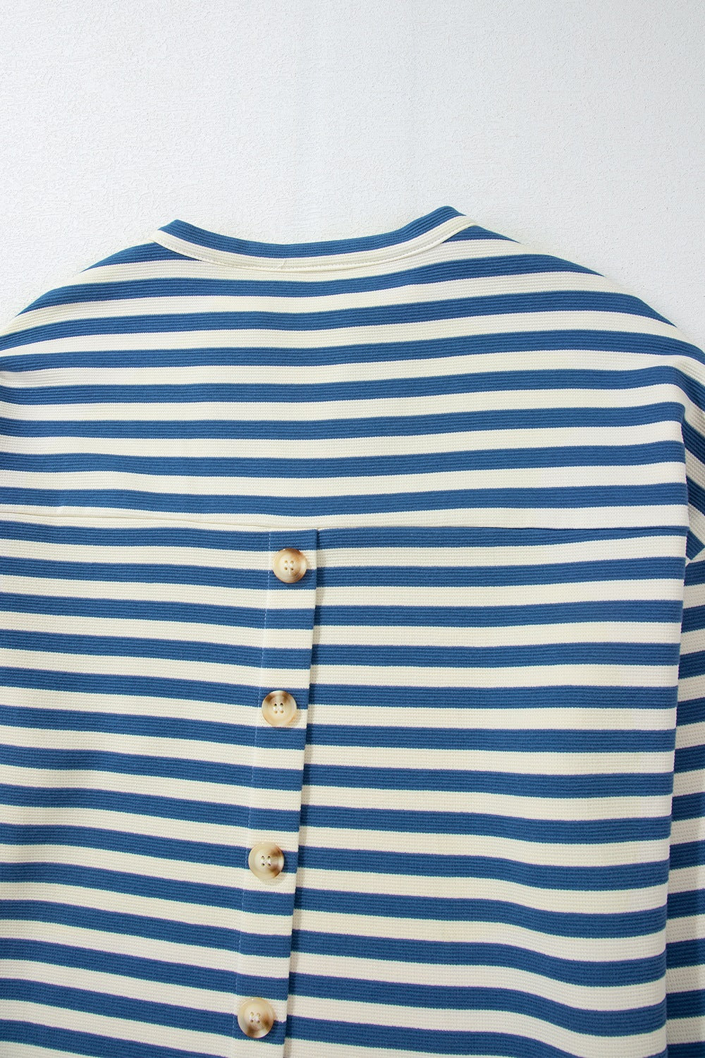 Stripe Chest Pocket Notched Top - Classique Collection