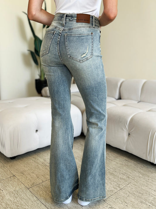 Judy Blue Full Size Mid Rise Flare Jeans - Classique Collection