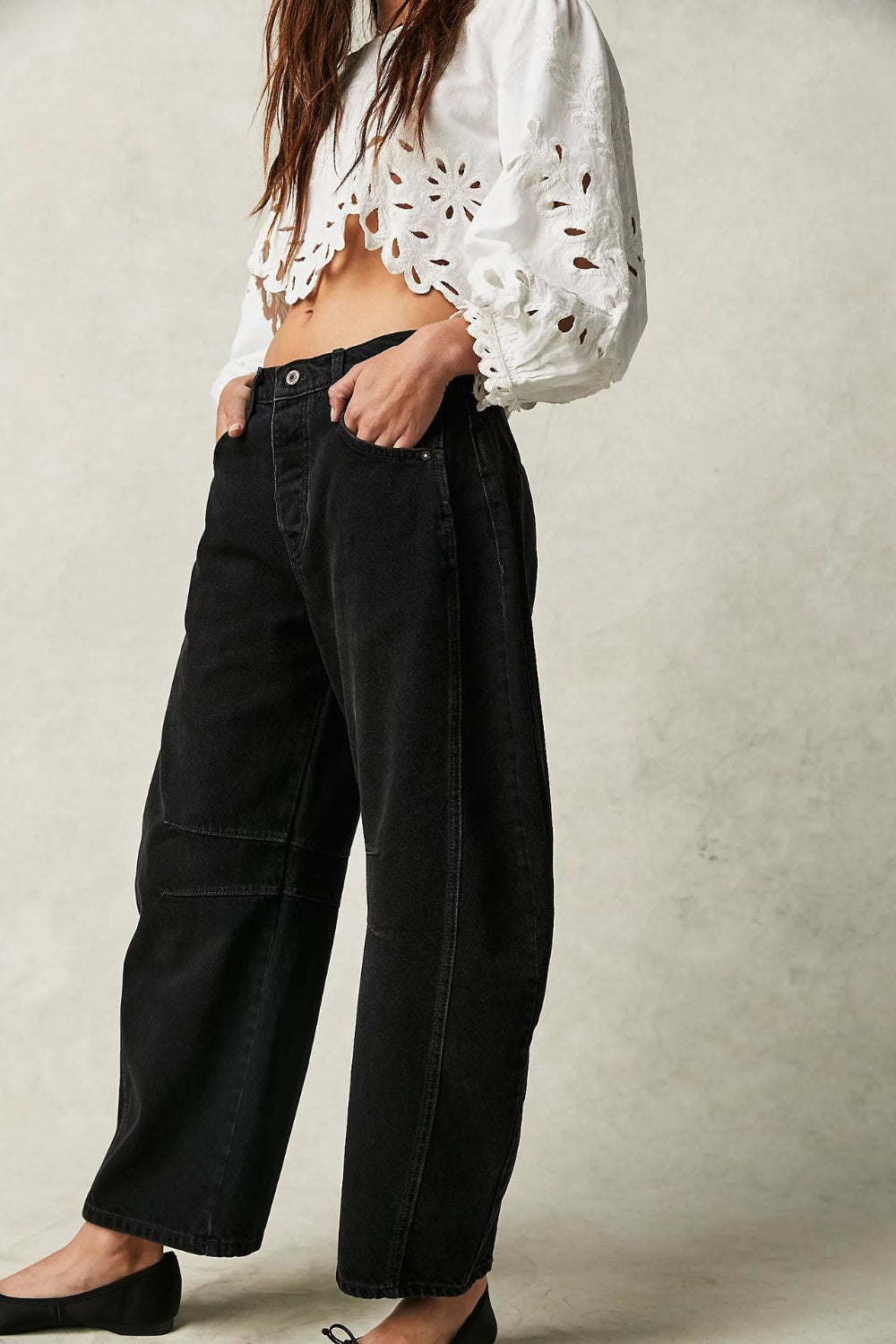 Wide Leg Jeans with Pockets - Classique Collection