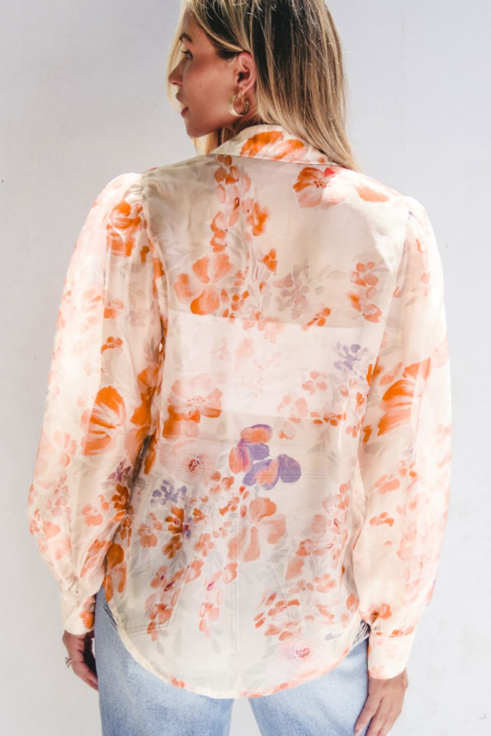 Printed Collared Neck Long Sleeve Shirt - Classique Collection