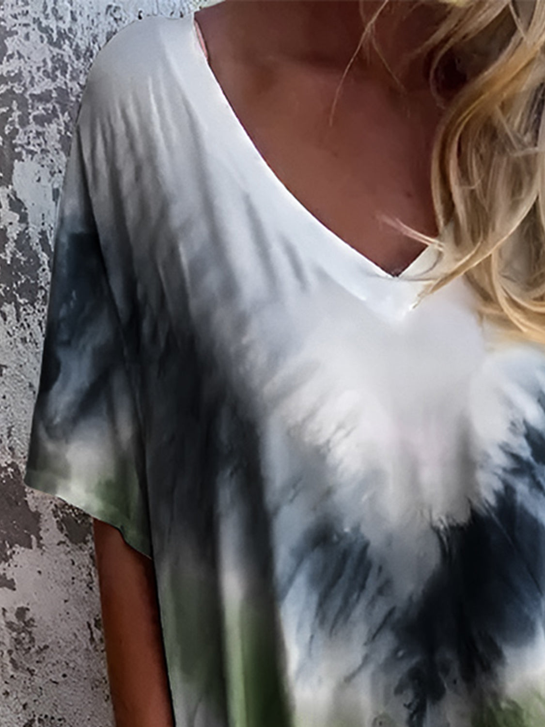Full Size Pocketed Tie-Dye Short Sleeve Dress - Classique Collection