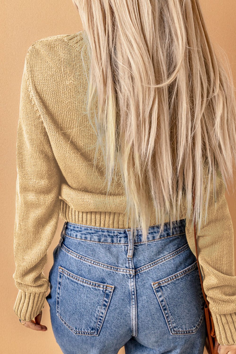 Cable-Knit Button Down V-Neck Cardigan - ClassiQ