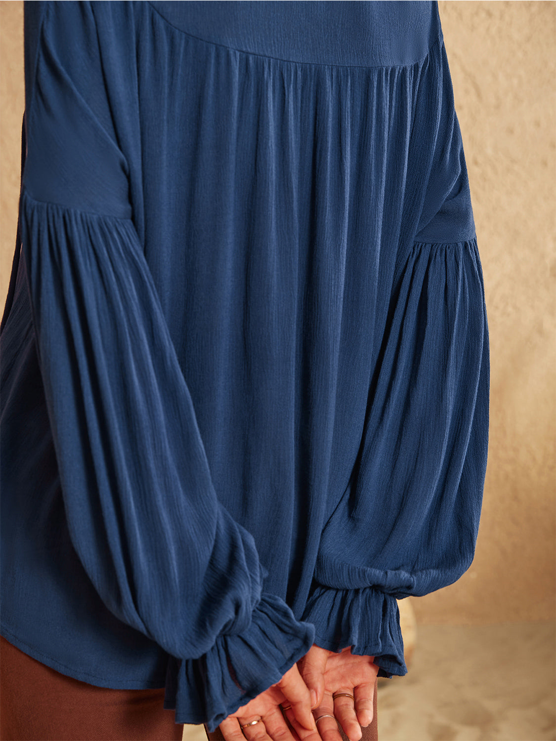 Tie Neck Long Sleeve Blouse - Classique Collection