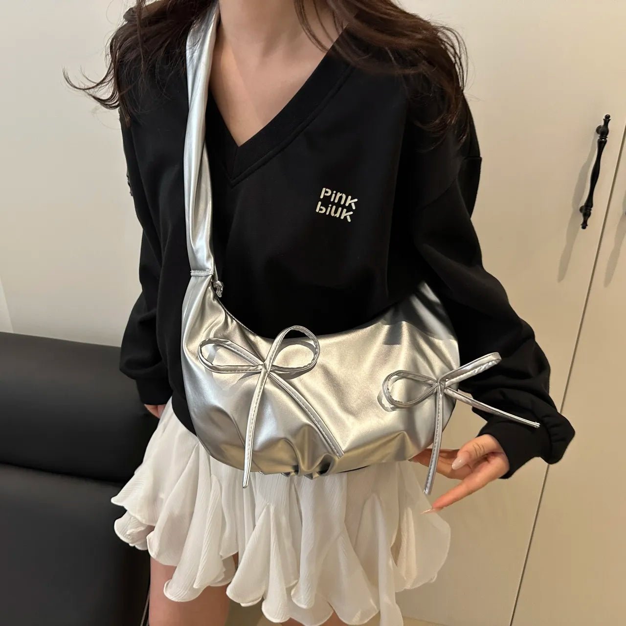 Bow - Tie Drawstring Crossbody BagBag