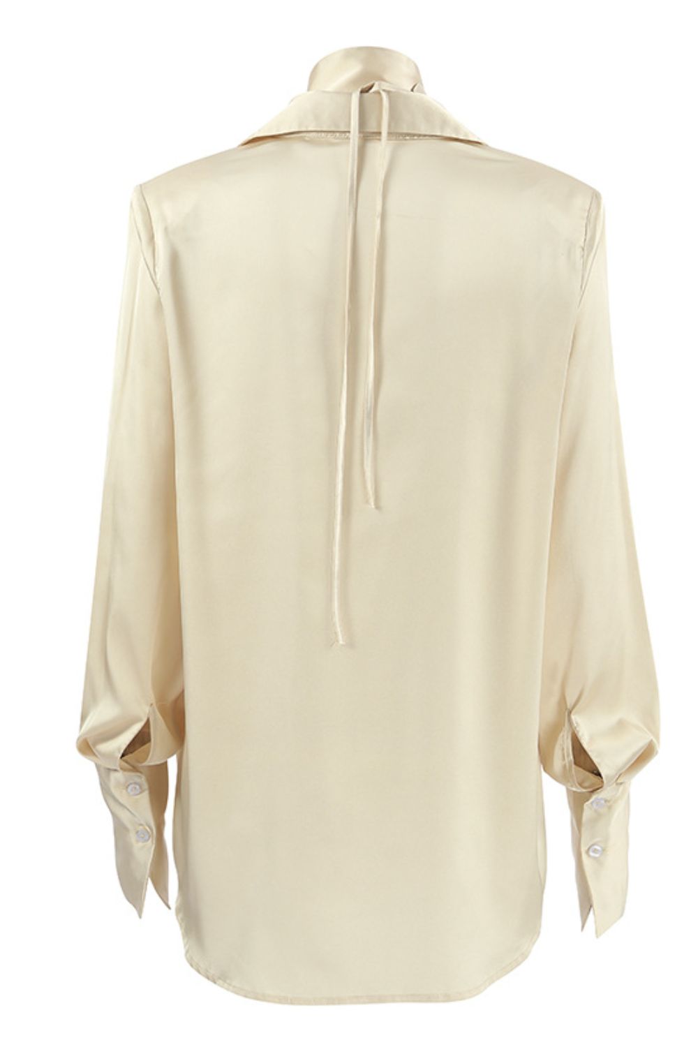 Button Down Long Sleeve Satin Shirt
