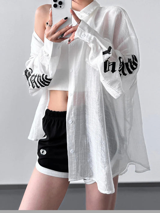Button - Up Long Sleeve Oversized Shirt
