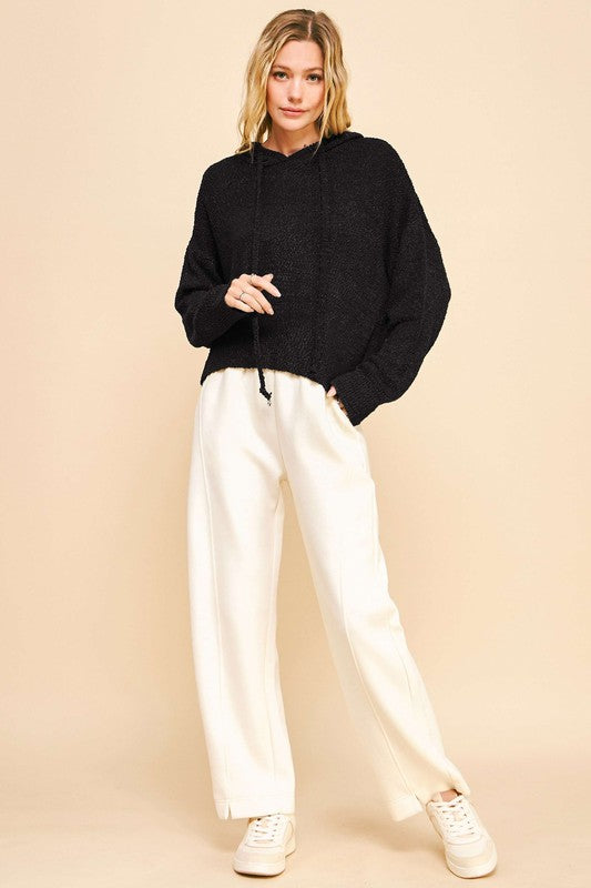 Davi & Dani Drop Shoulder Long Sleeve Hooded Sweater - Classique Collection