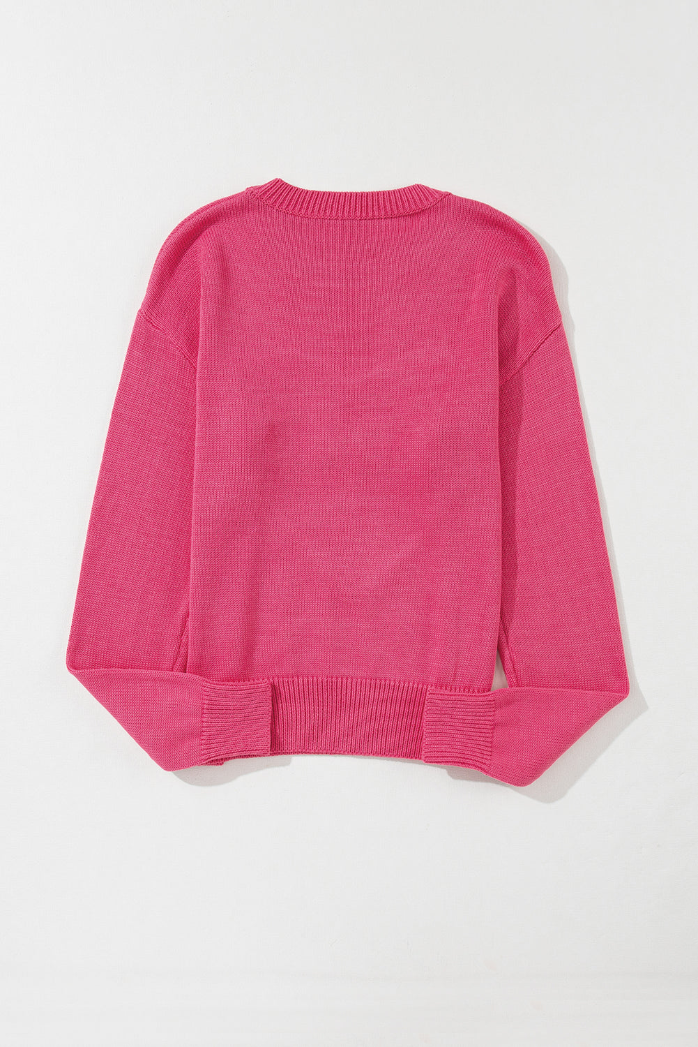 XOXO Round Neck Drop Shoulder Sweater - ClassiQ