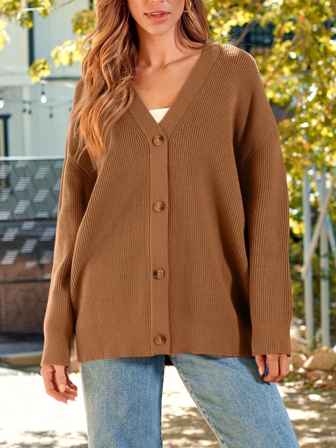 Button Down Long Sleeve Cardigan - Classique Collection
