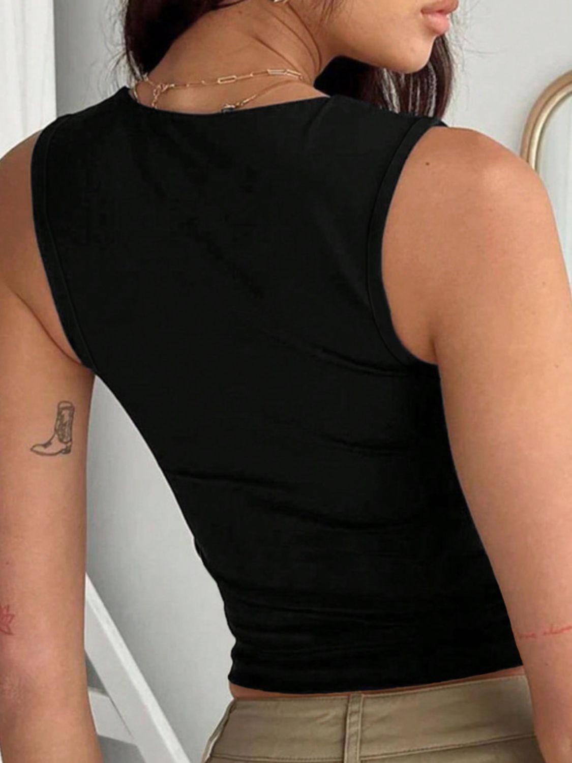 Devine Square Neck Wide Strap Tank - Classique Collection