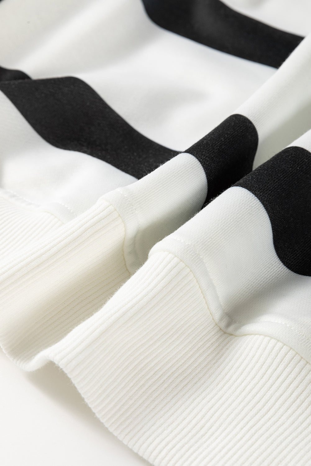 Black Striped Drop Shoulder Pullover and Joggers Set - ClassiQ