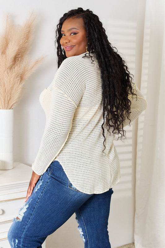 Culture Code Full Size Scoop Neck Patch Pocket Top - Classique Collection