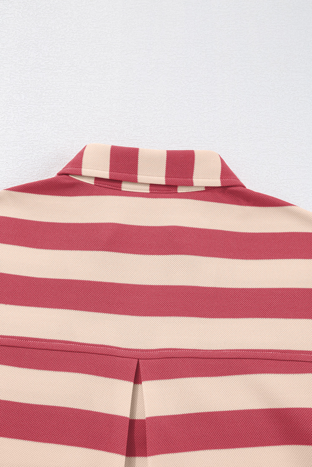 Contrast Striped Johnny Collar Long Sleeve Mini Dress - Classique Collection