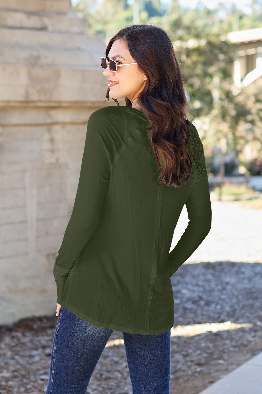 Basic Bae Full Size Round Neck Long Sleeve T-Shirt - Classique Collection