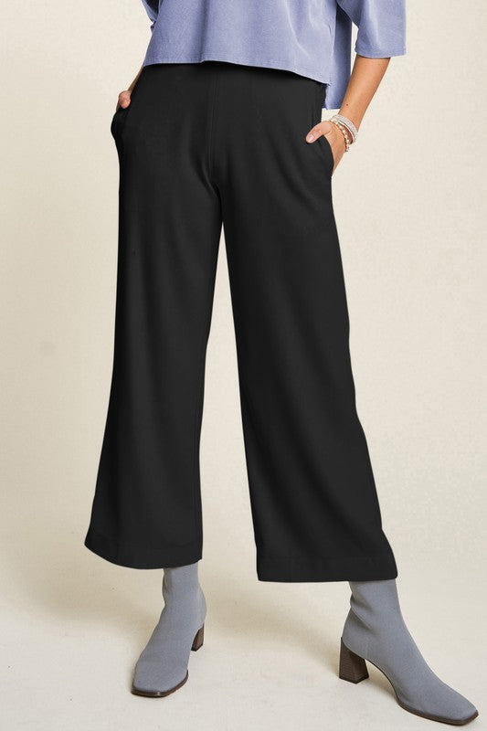 Davi & Dani Wide Leg Mid-Rise Pants - Classique Collection