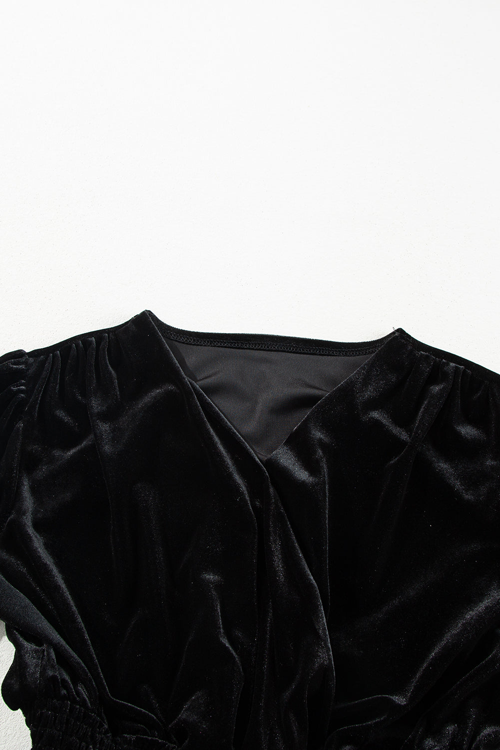Surplice Long Sleeve Velvet Dress - Classique Collection
