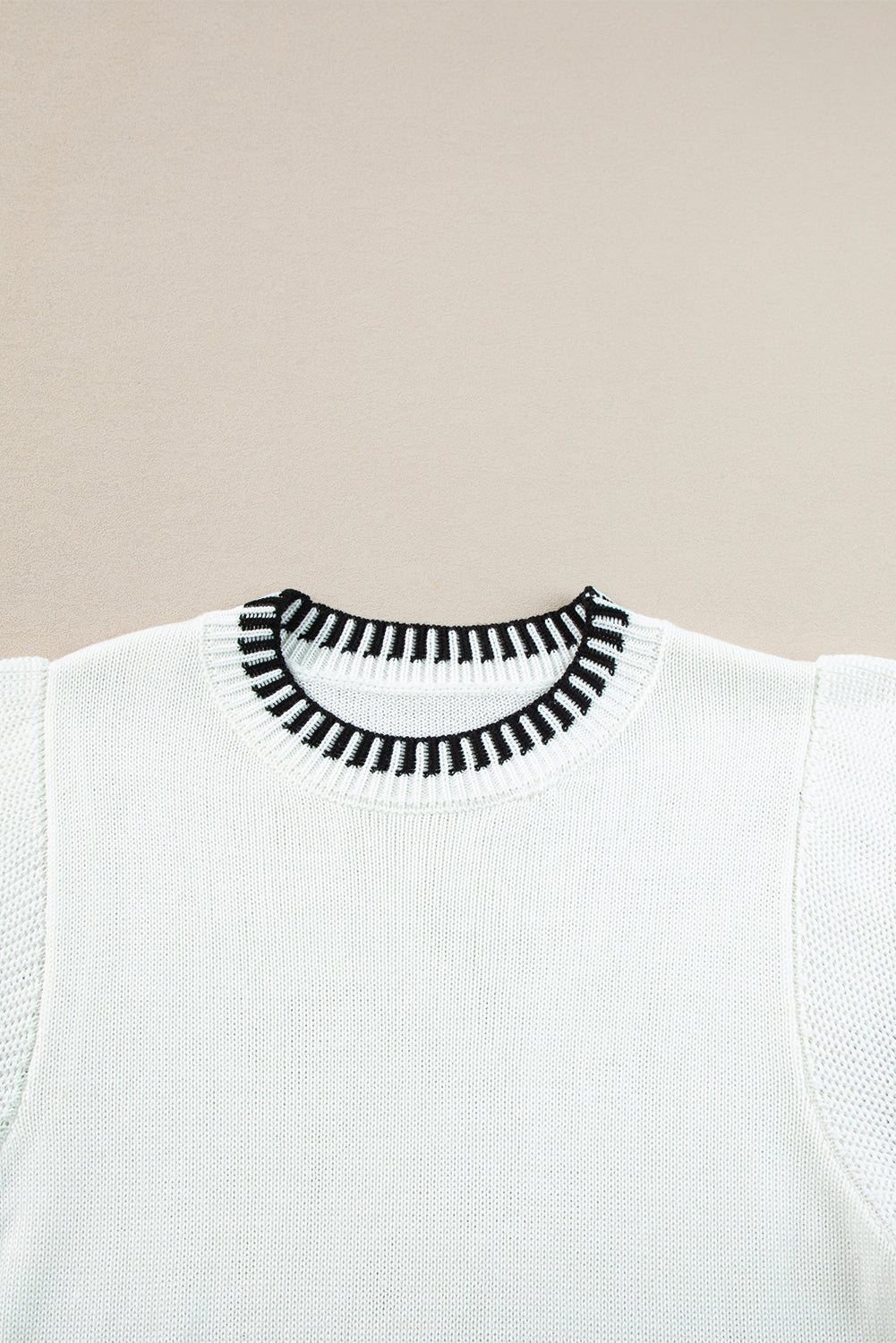 Round Neck Short Sleeve Knit Top - Classique Collection