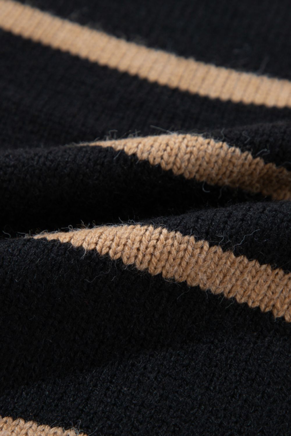 Striped Button Down Long Sleeve Cardigan - ClassiQ