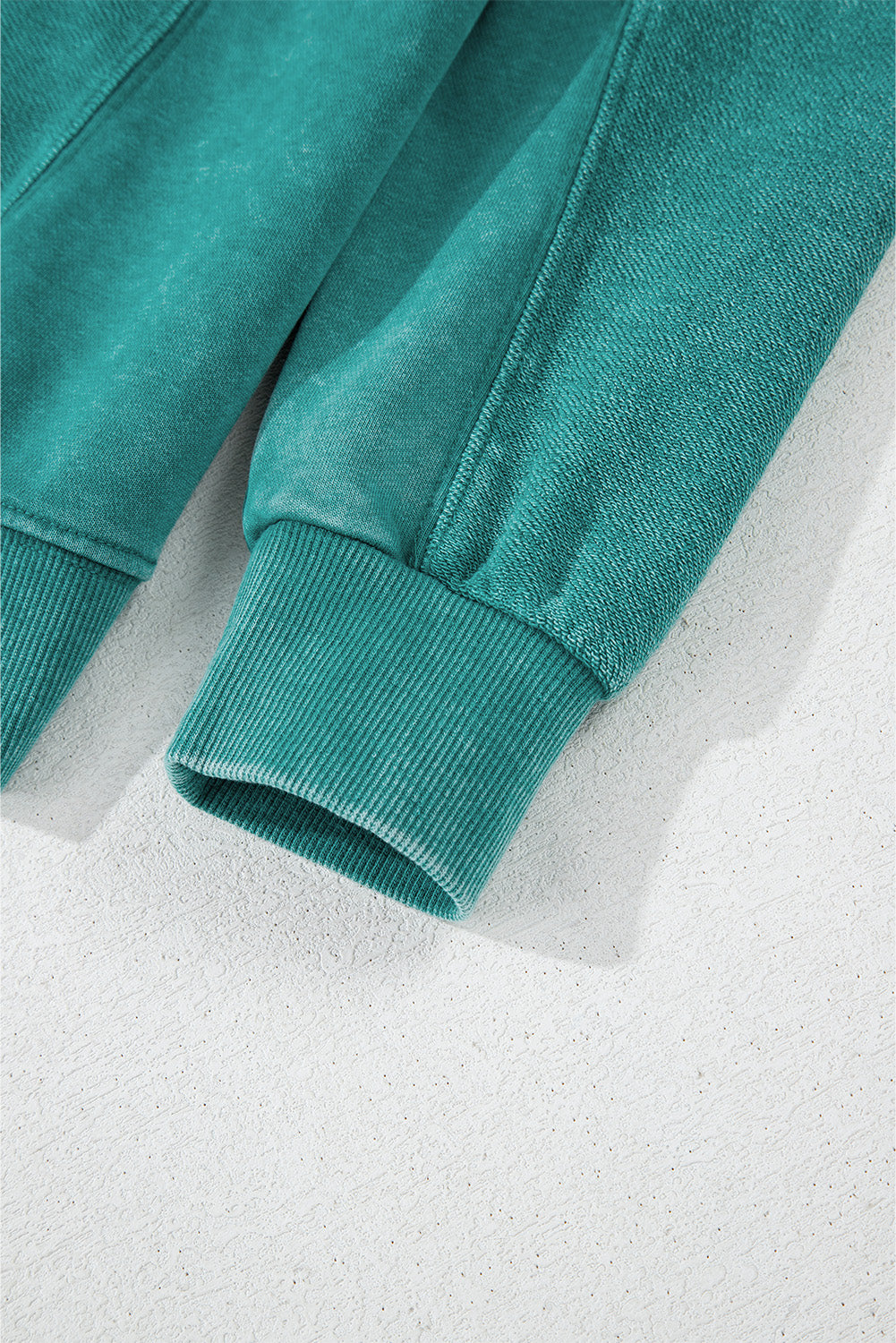 Notched Drop Shoulder Long Sleeve Sweatshirt - Classique Collection