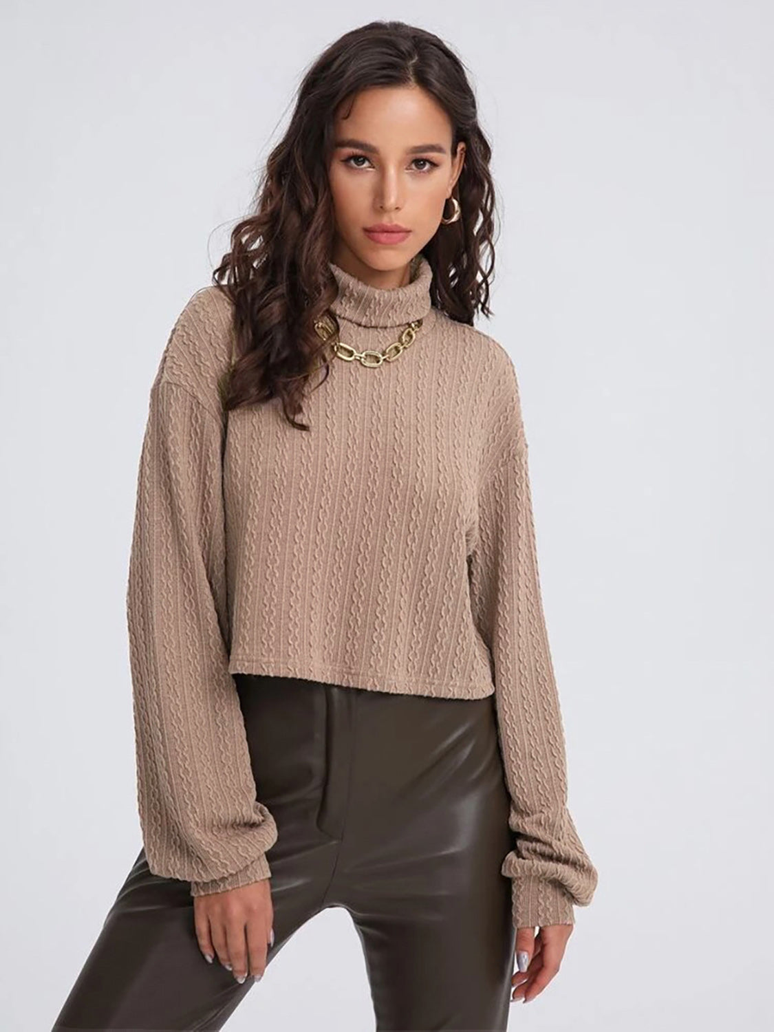 Turtleneck Long Sleeve Top - Classique Collection