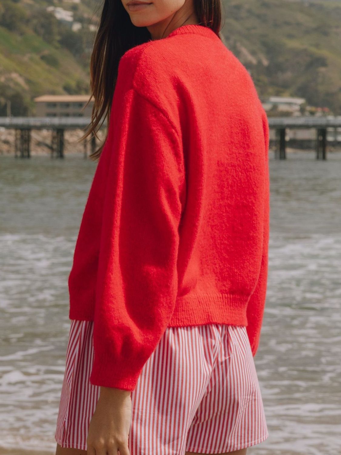 Button Down Long Sleeve Cardigan - ClassiQ