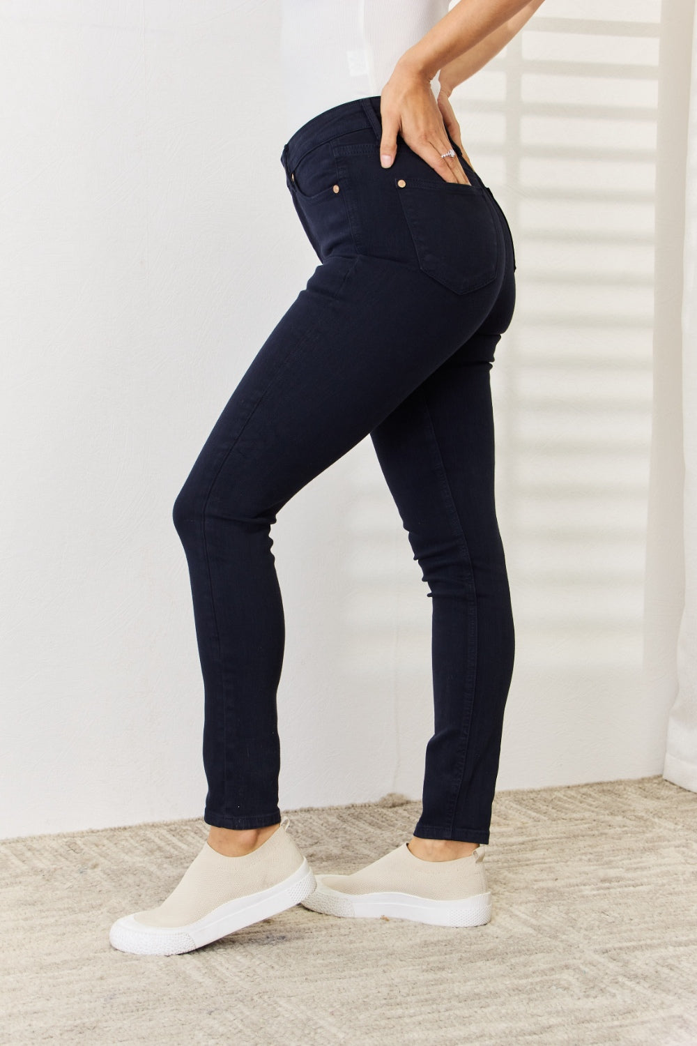 Judy Blue Full Size Garment Dyed Tummy Control Skinny Jeans - Classique Collection