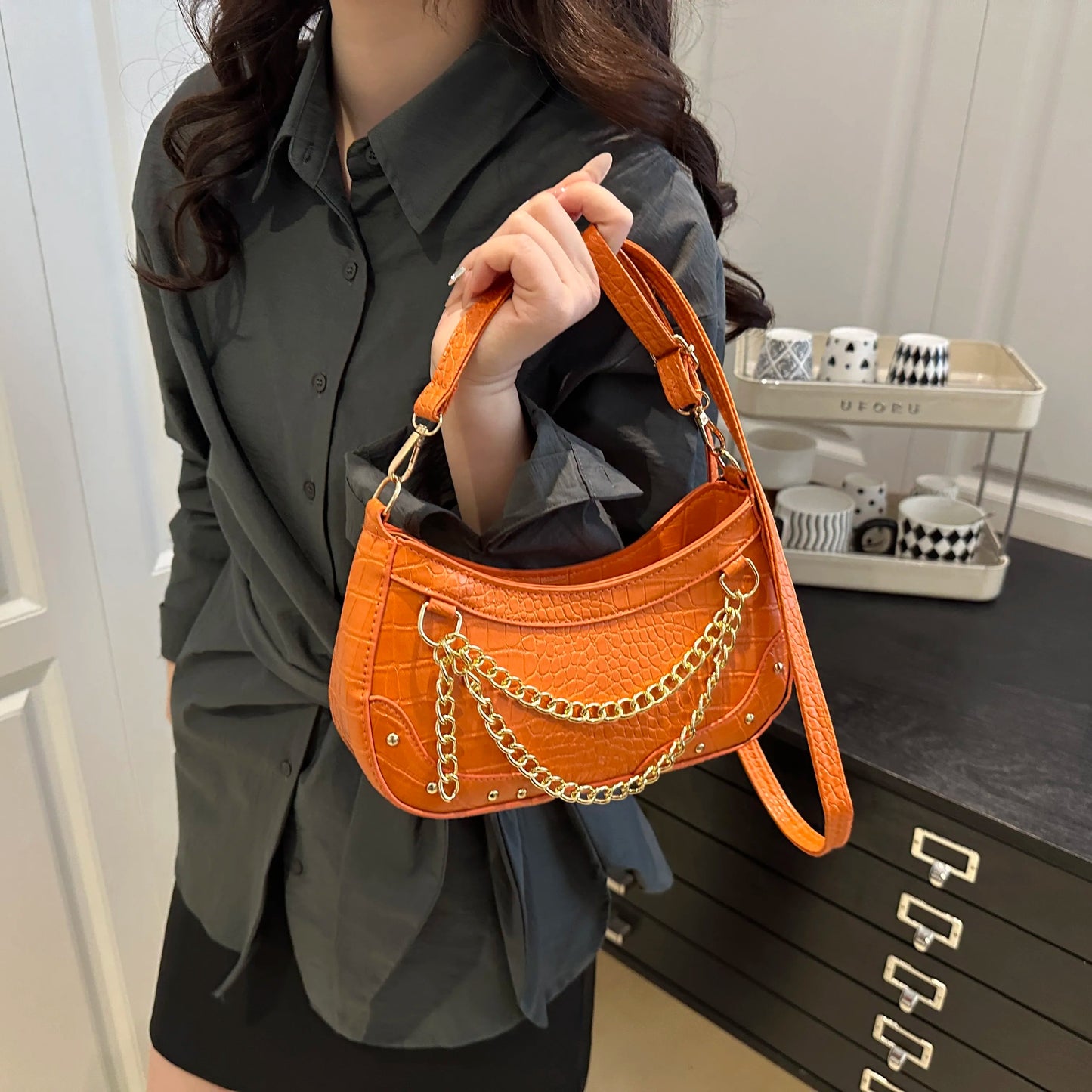 Chain - Embellished Shoulder BagBag