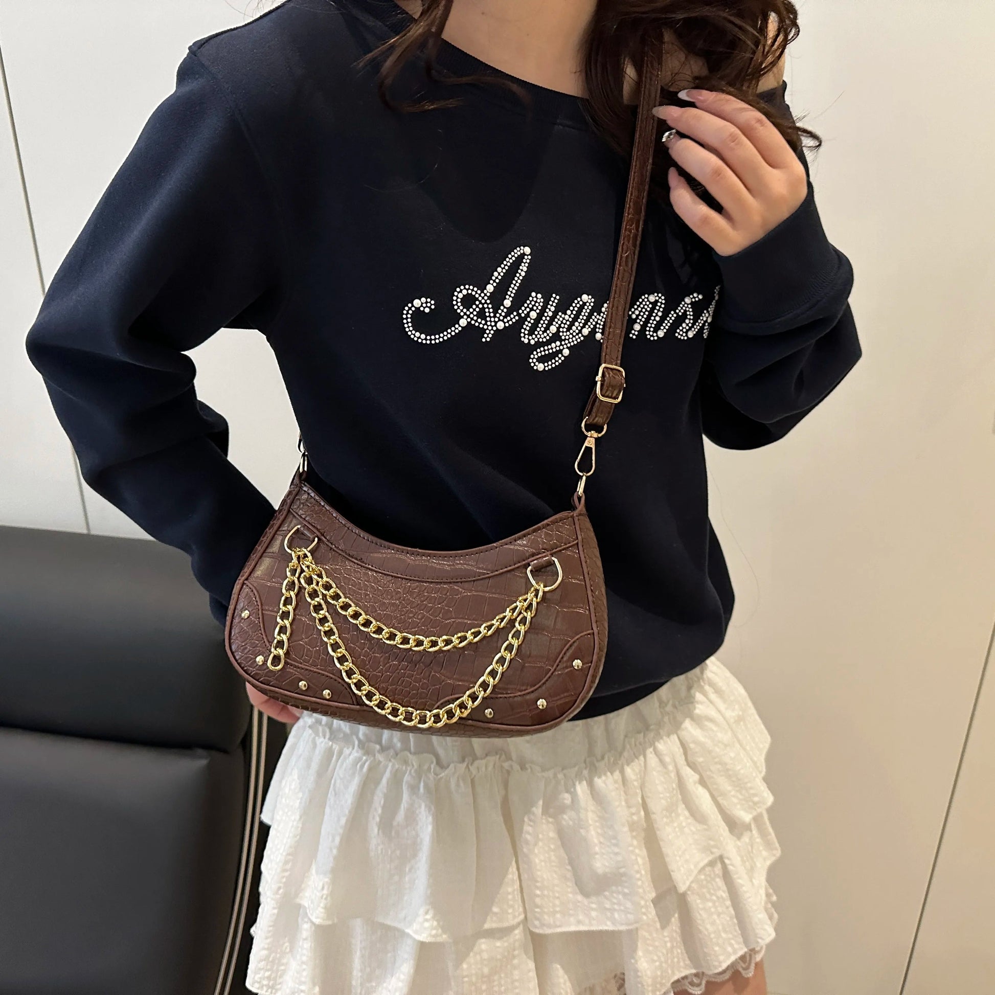 Chain - Embellished Shoulder BagBag
