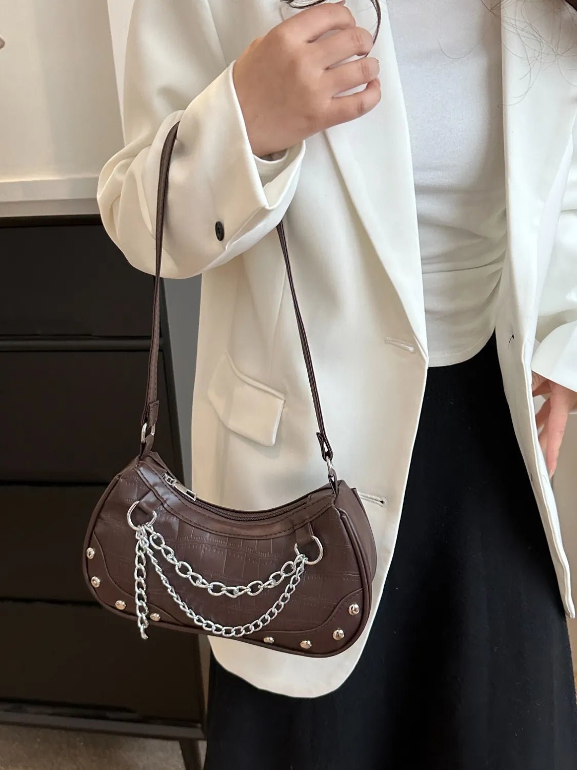 Chain PU Leather Shoulder BagBag