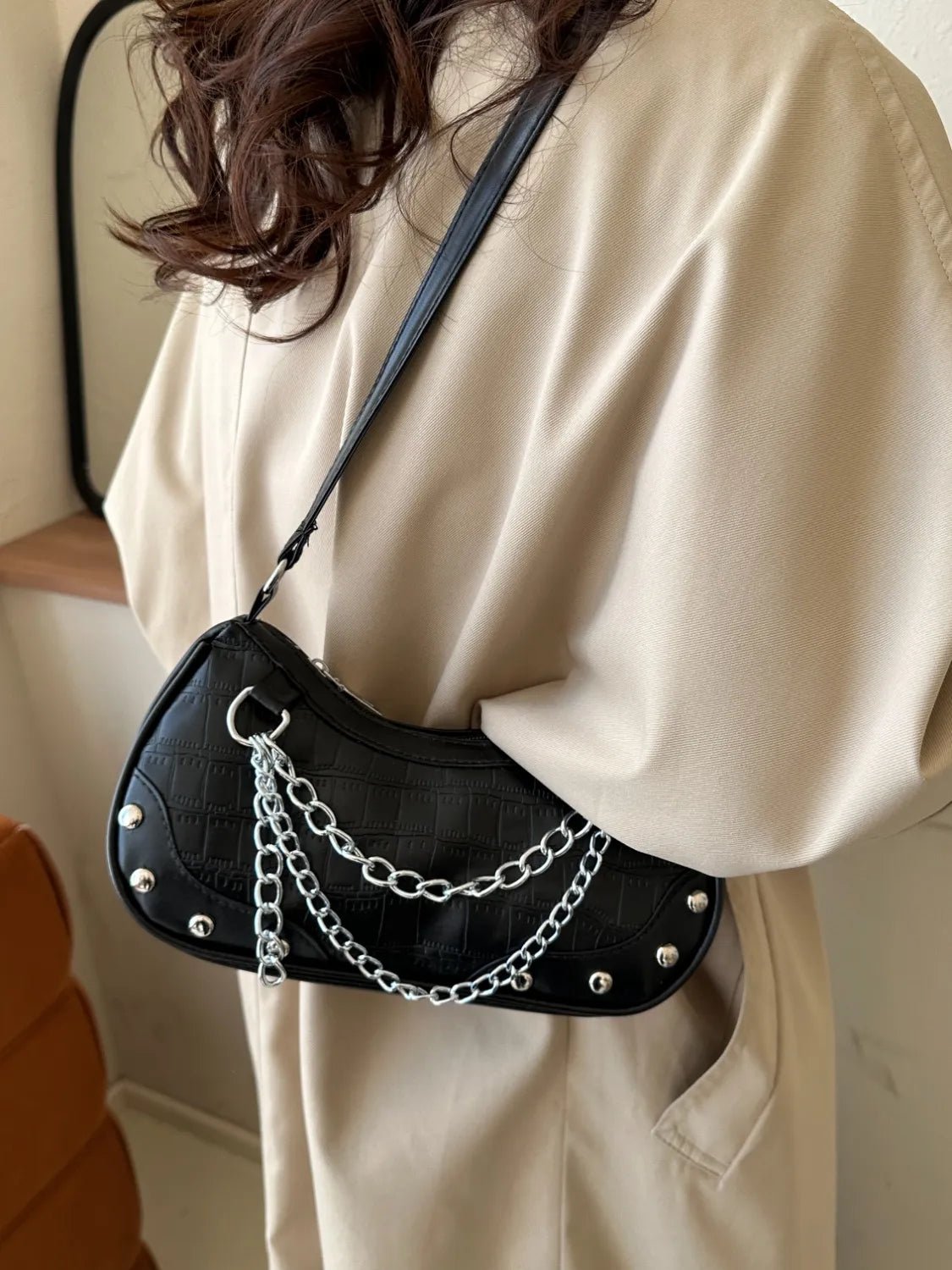 Chain PU Leather Shoulder BagBag