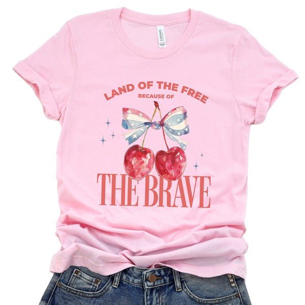 Cherries and Bow Women's American T-shirt