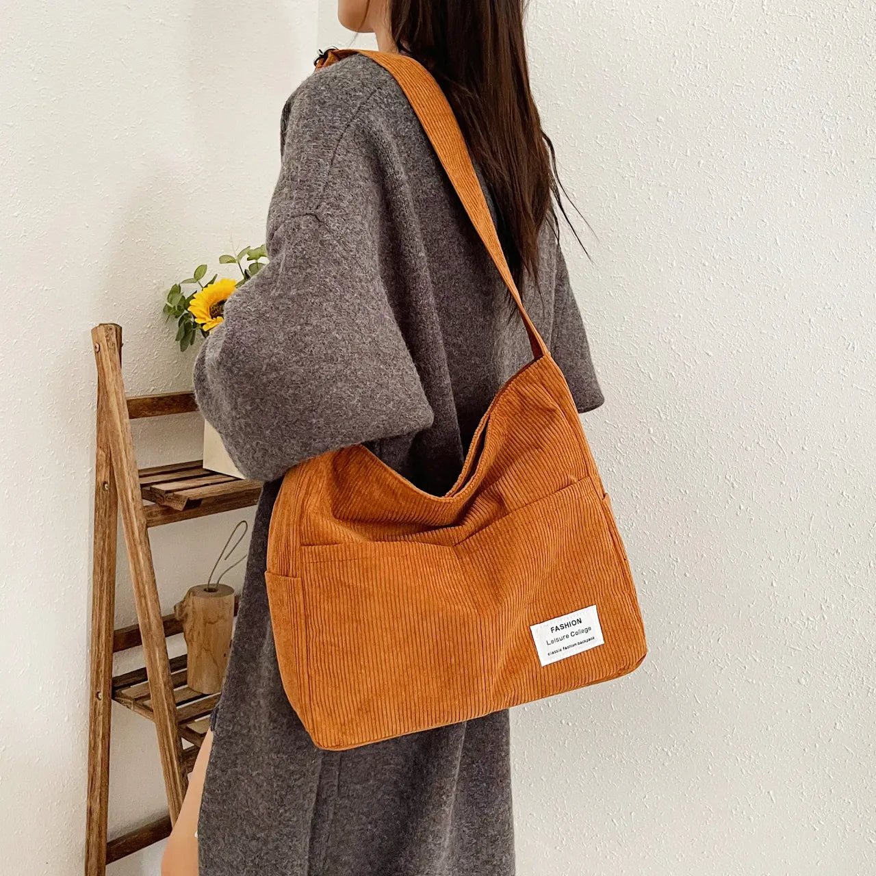 Corduroy Crossbody Messenger BagBag